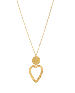 Oliver Bonas Lucy Hammered Heart Pendant Necklace £26