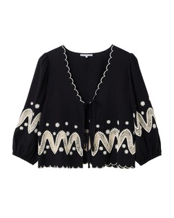 Oliver Bonas Mono Placed Cut Work Blouse £68