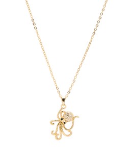 Oliver Bonas Oswold Octopus Gold Tone Pendant Necklace £22