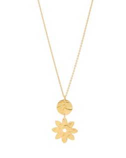 Oliver Bonas Paty Hammered Flower Pendant Necklace £29