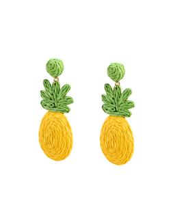 Oliver Bonas Penny Pineapple Raffia Drop Earrings £22