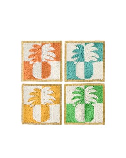 Oliver Bonas Pineapple Beaded Coasters S4 £19.50