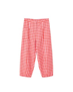 Oliver Bonas Pink Check Wide Leg Crop Trouser £65