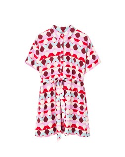 Oliver Bonas Red Bahio Geo Mini Shirt Dress £75