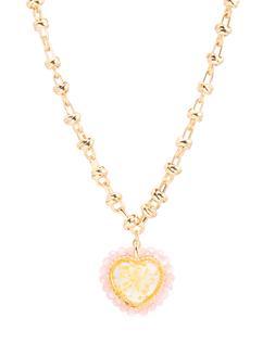 Oliver Bonas Sam Beaded Heart Chunky Chain Necklace £28
