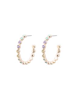 Oliver Bonas Skye Multi Stone Inlay Large Hoops £19.50