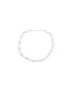 Oliver Bonas Talia Molten Shell Textured Silver Plated Chain Bracelet £42