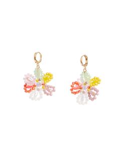 Oliver Bonas Taylor Beaded Flower Drop Huggies £19.50