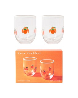 Orange Motif Juice Tumblers Set of Two £24.5