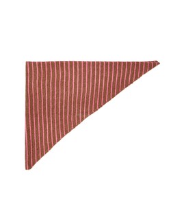 Pink & Chocolate Brown Striped Triangle Scarf £28
