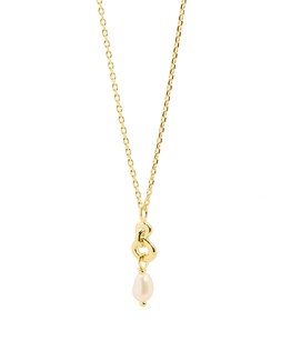 Rita Pearl Double Loop Drop Pendant Necklace £48