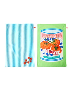 Tomato Vine & Tomato Sauce Tea Towel Set of Two £22.5