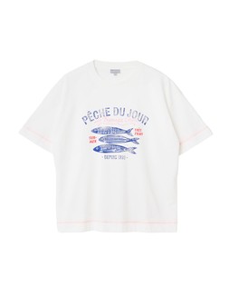 White Peche Du Jour Graphic T-Shirt £35