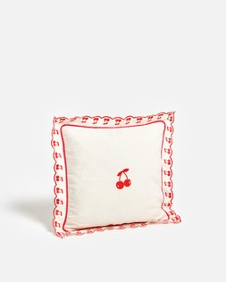 White & Red Schiffli Cherry Cushion Cover £32.50