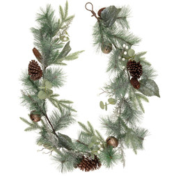180CM PRE LIT GARLAND WITH BELLS £25 (411724)
