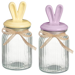 B&M HOME SS26 // EASTER // COLOURED BUNNY EAE JAR // £3 EACH //