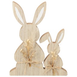 B&M HOME SS26 // EASTER // RABBIT AND BUNNY PLAQUE // £3 //