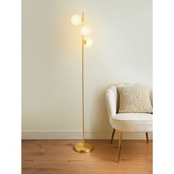 Gold glass ball floor lamp