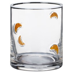 Embossed croissant tumbler glass £3
