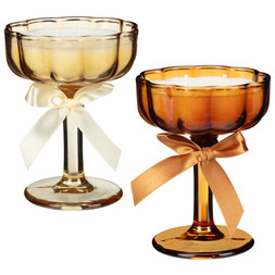 Scalloped glass cocktail candle £3