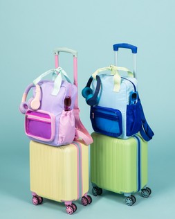 B&M HOLIDAY SHOP 2026 // LUGGAGE // KIDS' HARD SHELL UNDERSEAT CABIN CASE £25 EACH // KIDS BACKPACK £8 EACH //