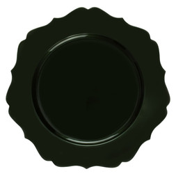 SCALLOPED GREEN CHARGER PLATE £2 (424912)