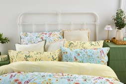 B&M HOME SS26 // SUMMER BEDDING - BOTANICAL // VINTAGE FLORAL PRINT DOUBLE £15 KING £18 // LEMON FLORAL DUVET SET DOUBLE £15 KING £18 // FRINGE EDGE CUSHION £8 //