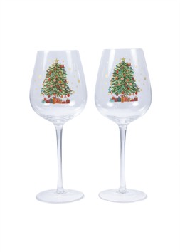 Nostalgia Sleigh Wine Glass x 2