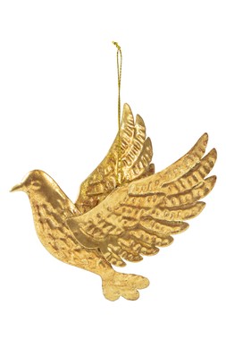 Gold bird hanging decoration