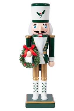 38cm Nutcracker with wreath
