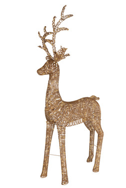LED reindeer wicker flashing effect brown 2.7m
