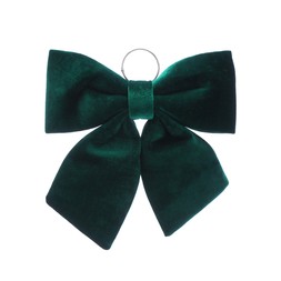 34cm dark green velvet bow