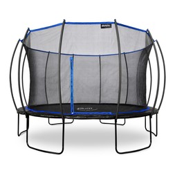 Plum 14ft Deluxe Springsafe Trampoline and enclosure