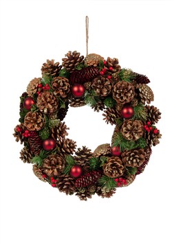Eton Wreath 34Cm - Red