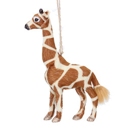 Faux fur giraffe decoration