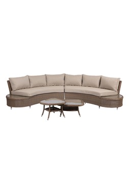 Outdoor Oasis Alps Mocha Curve Sofa Set £1799
