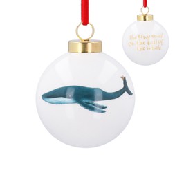 The snail and whale ceramic ball decoration