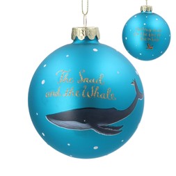 The snail & whale glass bauble decoration