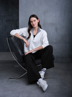 Funnel Neck Quarter zip £22 & Wide Leg Trousers £22