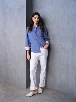 Check Shirt With Pink Cuff £22 & Straight Leg Jeans £22