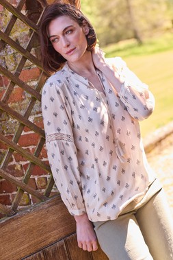Floral Print Blouse £20 & Wide Leg Jeans £24
