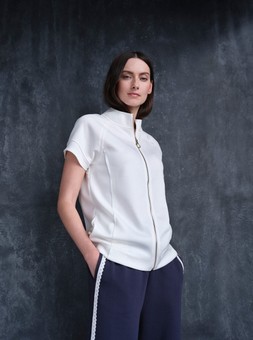 Short Sleeve Zip Up Top £20 & Wide Leg Joggers £22