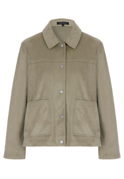 Khaki Faux Suede Jacket