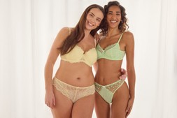 Yellow lace padded bra