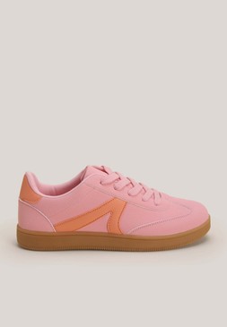 Pink Stripe Retro Trainers