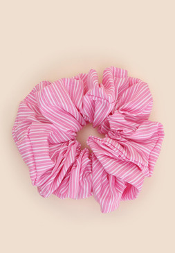 Pink & White Stripe Extra Large Scrunchie