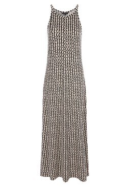 Womens Black Abstract Print Midi Vest Dress £18