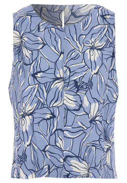 Womens Blue Floral Print Vest Top £12