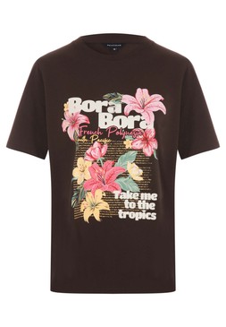 Womens Chocolate Bora Bora Graphic T-shirt £12