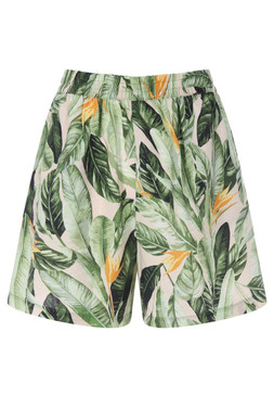 Womens Green Palm Leaf Print Airflow Shorts £12